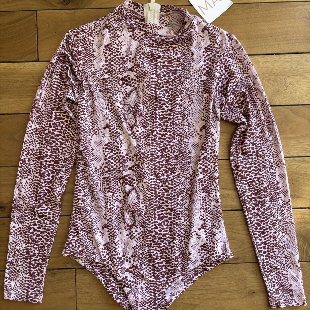 Mai Swimwear Long Sleeve Swimsuit - SUMMER '24 Mauve Reptile / Small